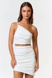 Thumbnail for Moonlit Muse Mini Dress White, Mini Dress by Blue Blush | LIT Boutique