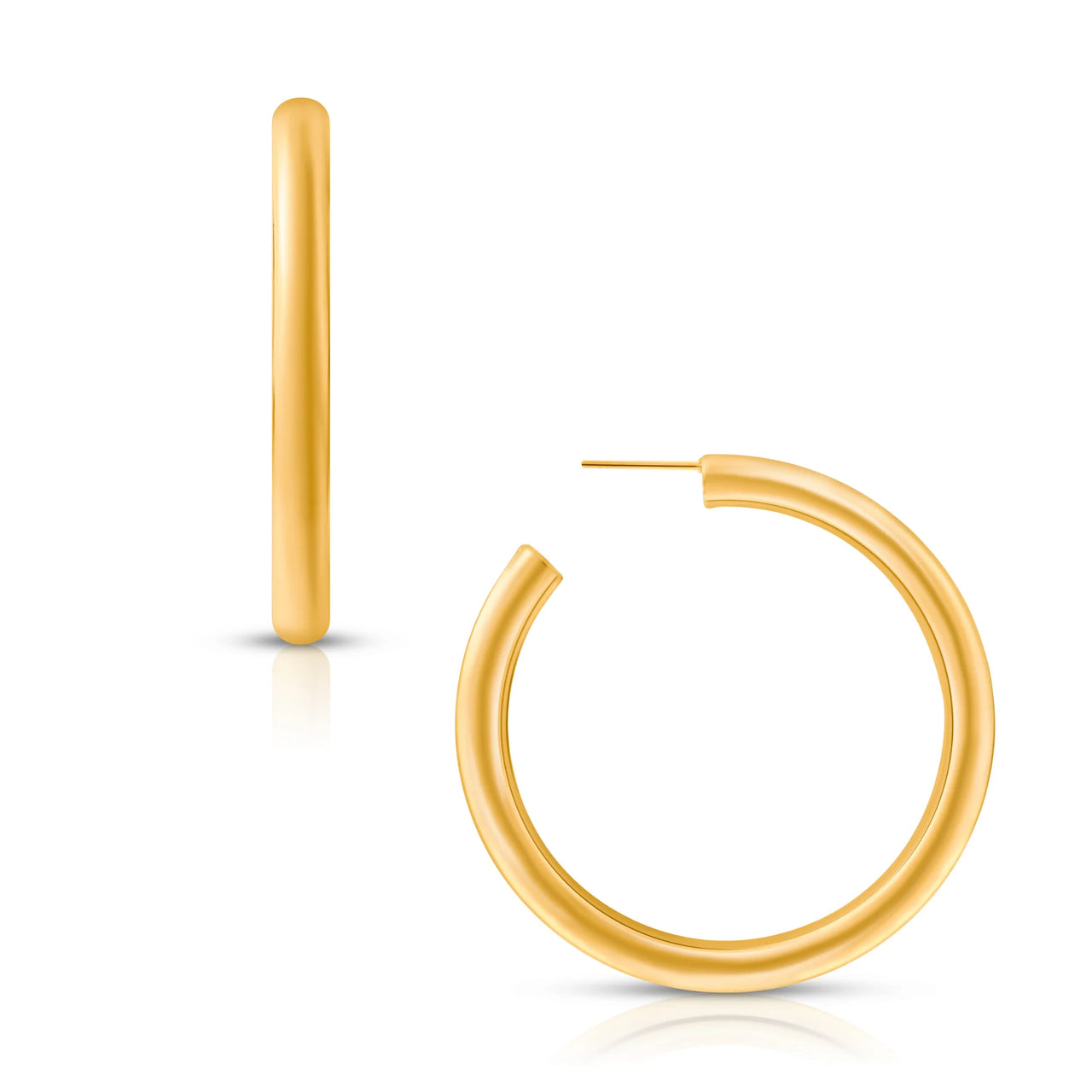 Flora Large Hoop Gold, Earring Jewelry by Ellie Vail | LIT Boutique