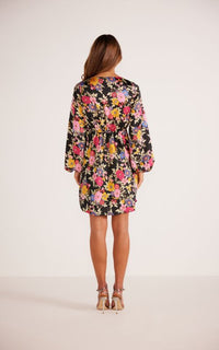 Thumbnail for Emira Mini Dress Black Floral, Mini Dress by Mink Pink | LIT Boutique