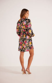 Thumbnail for Emira Mini Dress Black Floral, Mini Dress by Mink Pink | LIT Boutique
