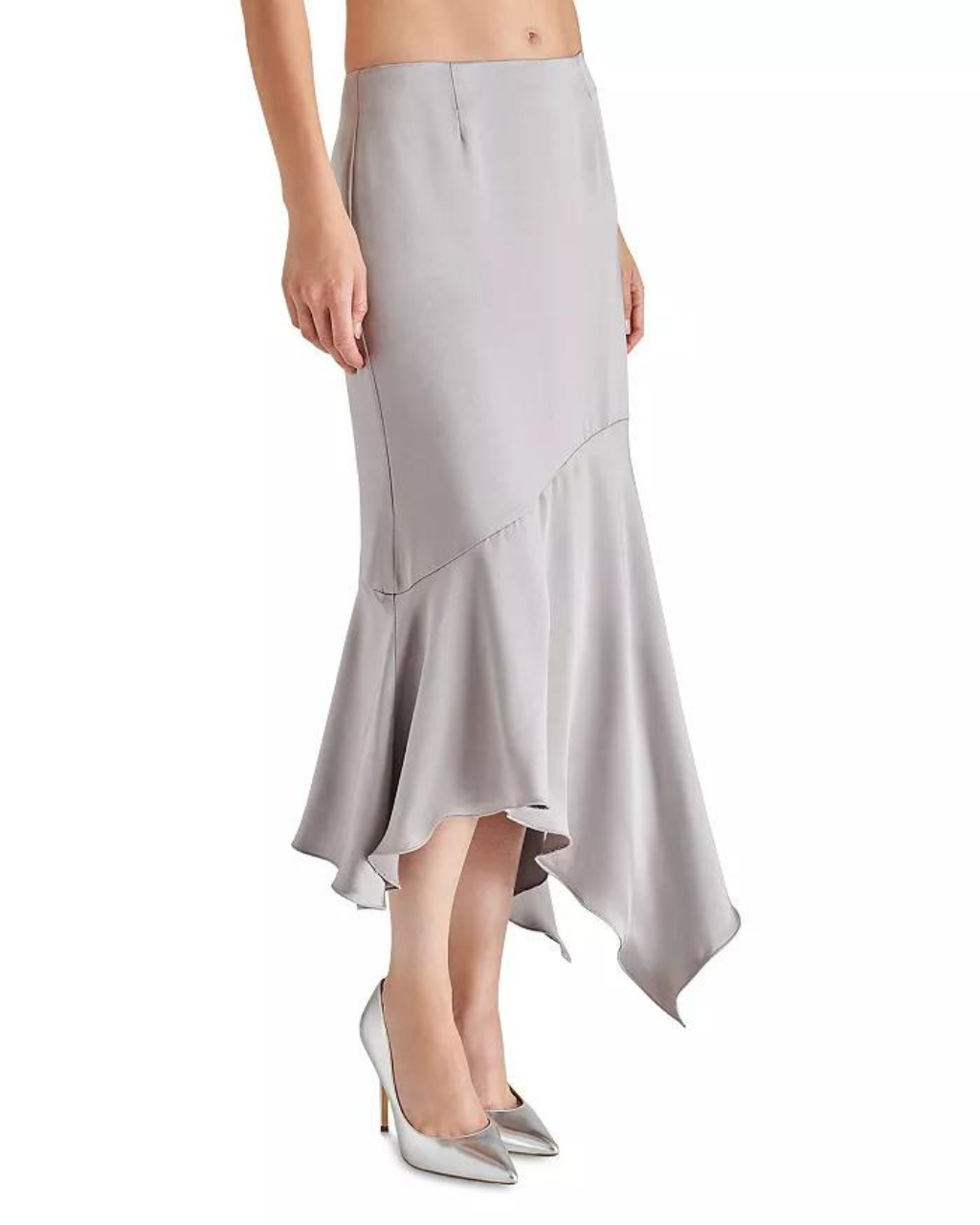Lucille Midi Skirt Grey, Midi Skirt by Steve Madden | LIT Boutique