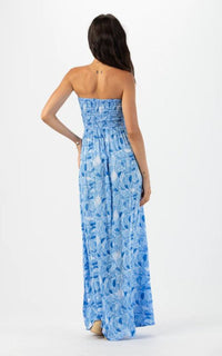 Thumbnail for Emilia Maxi Dress Scattered Petals Sky, Maxi Dress by Tiare Hawaii | LIT Boutique