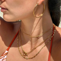 Thumbnail for Laurette Large Hoop Earring Gold, Earring Jewelry by Ellie Vail | LIT Boutique