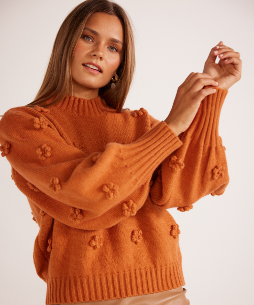 Daisy Jumper Orange, Sweater by Mink Pink | LIT Boutique