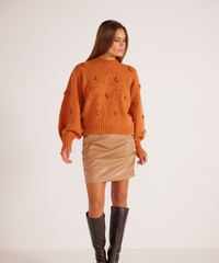 Thumbnail for Daisy Jumper Orange, Sweater by Mink Pink | LIT Boutique