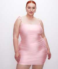 Thumbnail for Satin Ruched Slip Mini Dress Rose, Mini Dress by Good American | LIT Boutique
