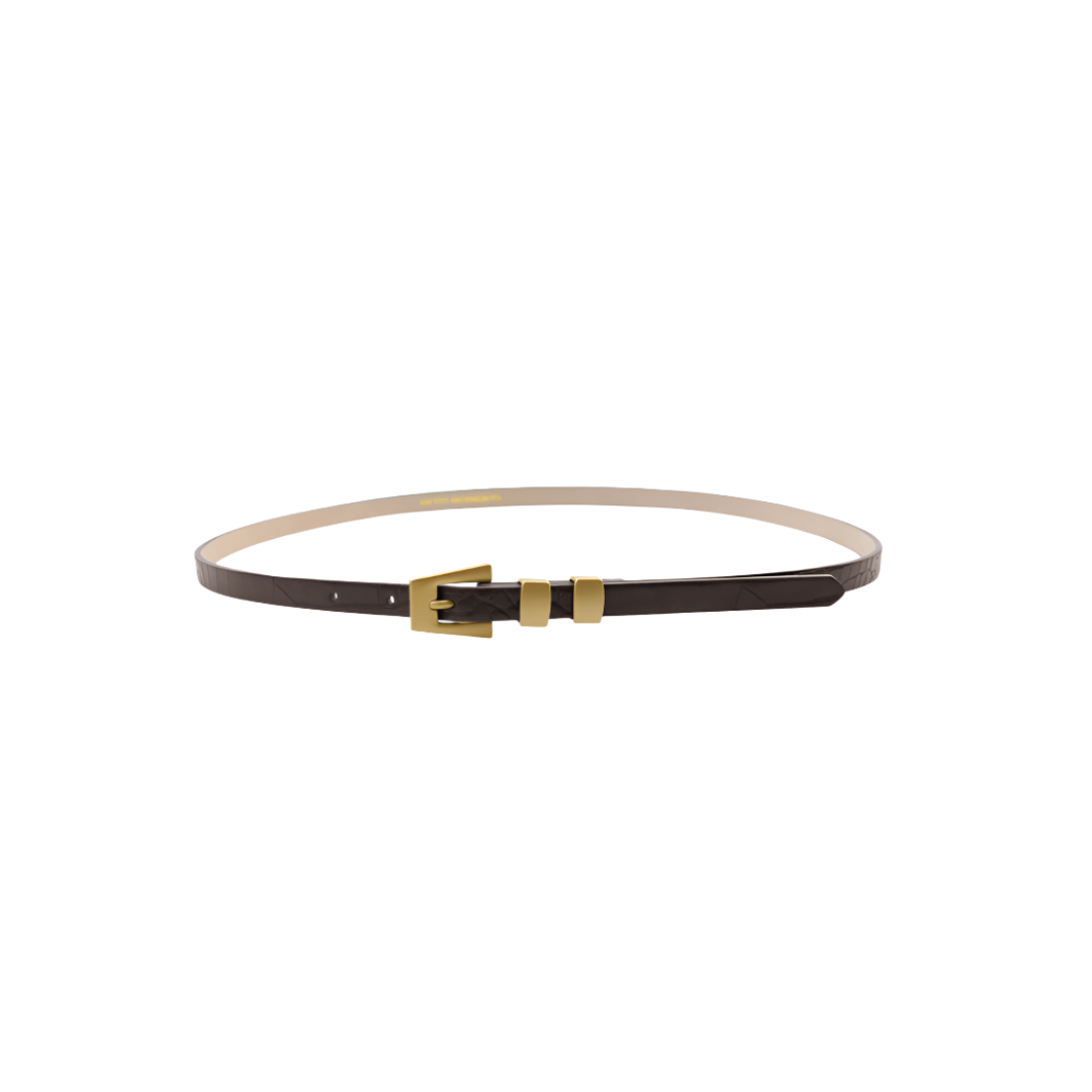 Modern Slim Belt Brown, Belt Acc by Petit Moments | LIT Boutique