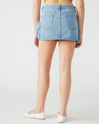 Thumbnail for Evalina Mini Skirt Blue Denim, Mini Skirt by Steve Madden | LIT Boutique