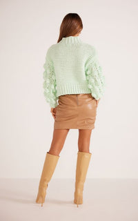 Thumbnail for Marcy Chunky Jumper Mint Green, Sweater by Mink Pink | LIT Boutique