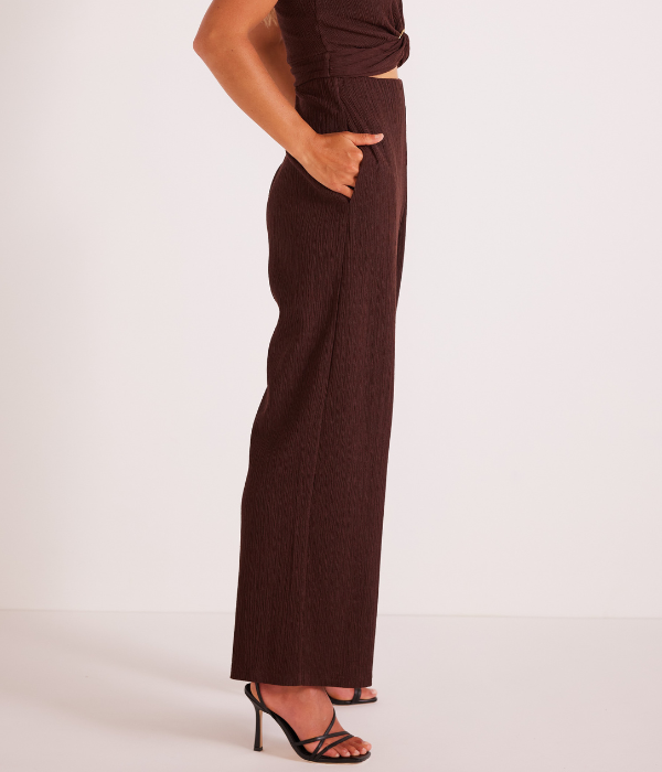 Unity Relaxed Pant Brown, Pant Bottom by Mink Pink | LIT Boutique