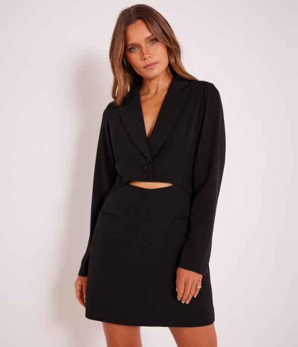 Allie Blazer Dress Black LIT Boutique