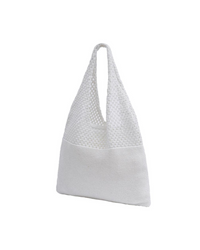 Thumbnail for White Mesh Catchall Bag, Daytime Bag by Selini | LIT Boutique
