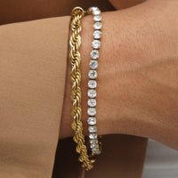 Thumbnail for Jodie Tennis Bracelet Gold, Bracelet Jewelry by Ellie Vail | LIT Boutique