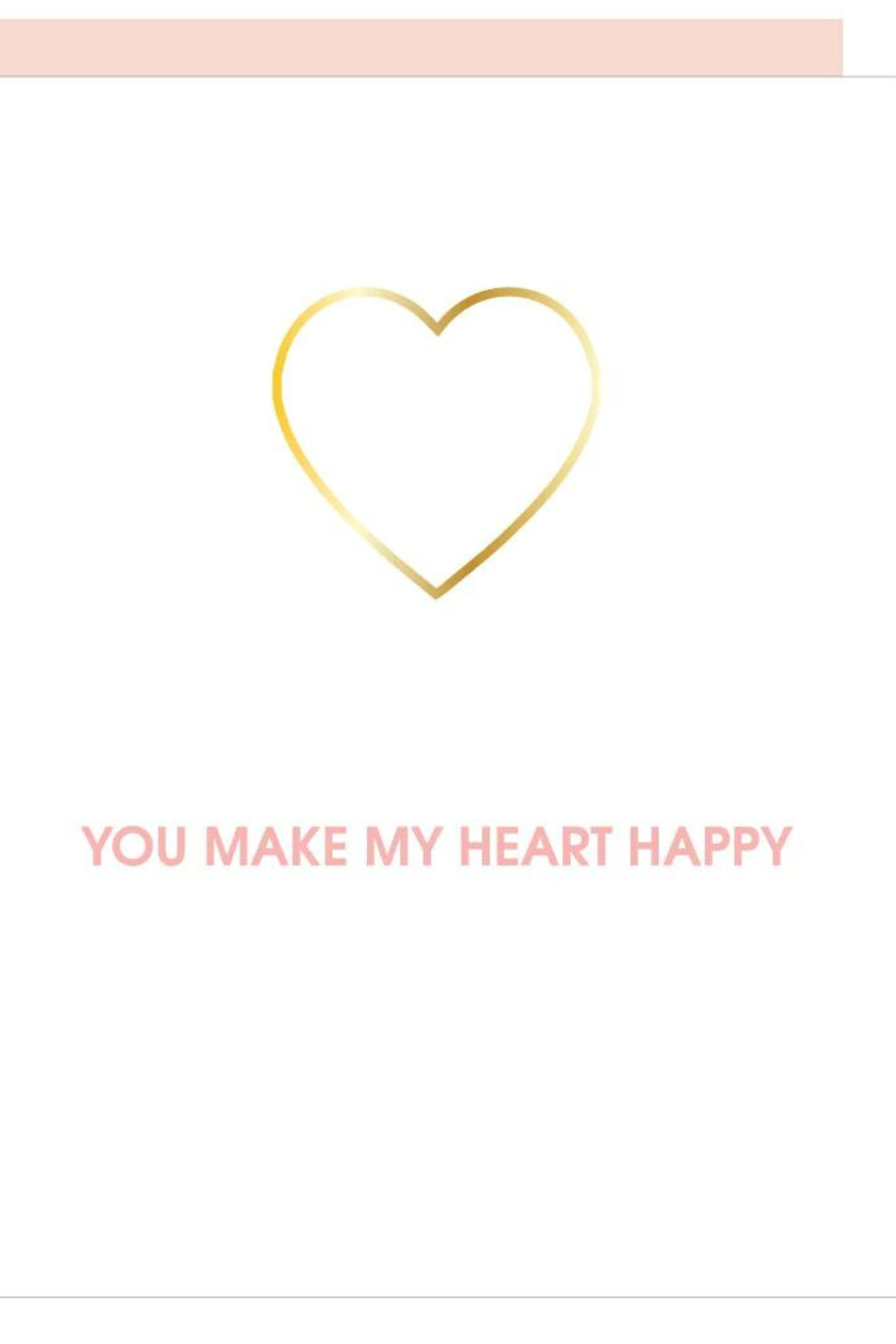 You Make My Heart Happy Letterpress Card, Paper Gift by Chez Gagne | LIT Boutique