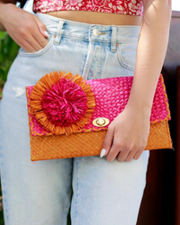 Thumbnail for Holden Ombre Straw Clutch Purse, Daytime Bag by Shebobo | LIT Boutique