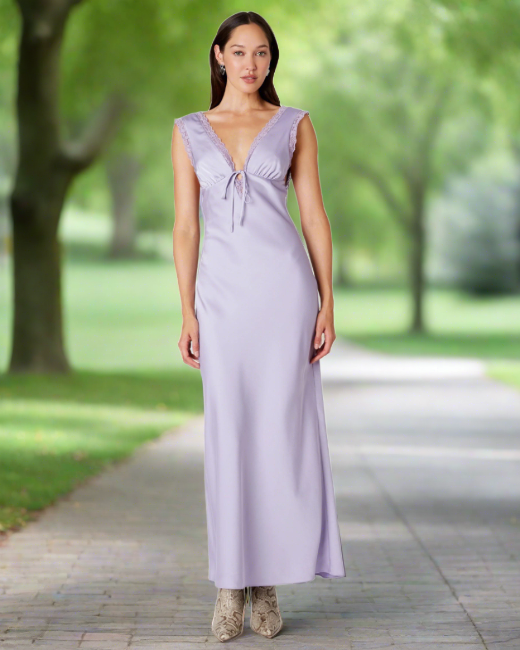 Aurelie Dress Lilac, Maxi Dress by Nia | LIT Boutique