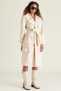Thumbnail for Sunday Trench Antique White, Jacket by Steve Madden | LIT Boutique