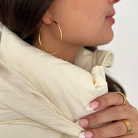 Thumbnail for Laurette Large Hoop Earring Gold, Earring Jewelry by Ellie Vail | LIT Boutique