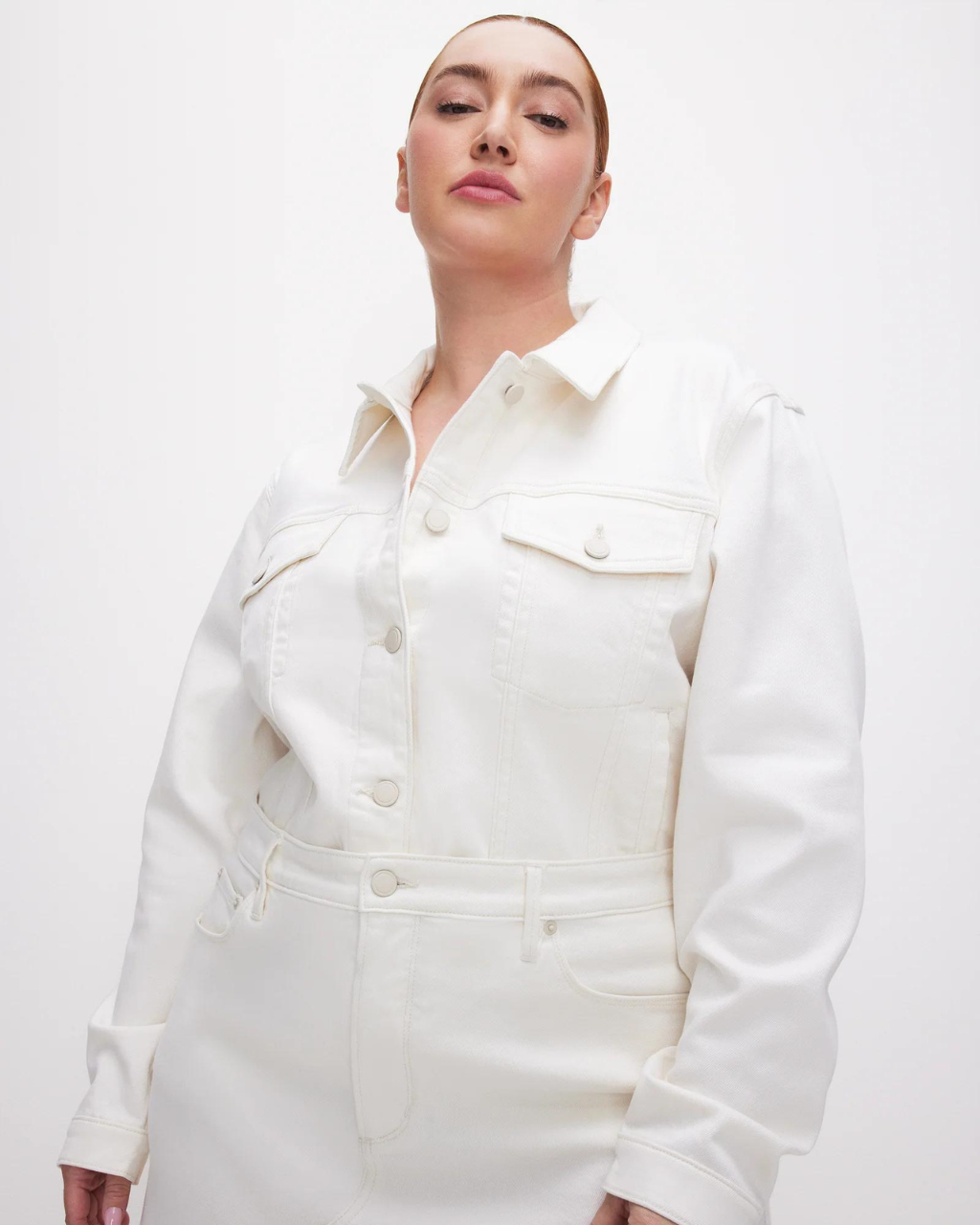 Committed To Fit Jacket Cloud White, Jacket by Good American | LIT Boutique