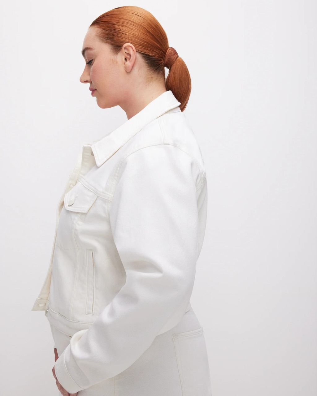 Committed To Fit Jacket Cloud White, Jacket by Good American | LIT Boutique