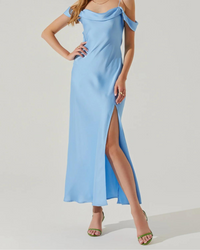 Thumbnail for Kitura Dress Blue, Midi Dress by ASTR | LIT Boutique