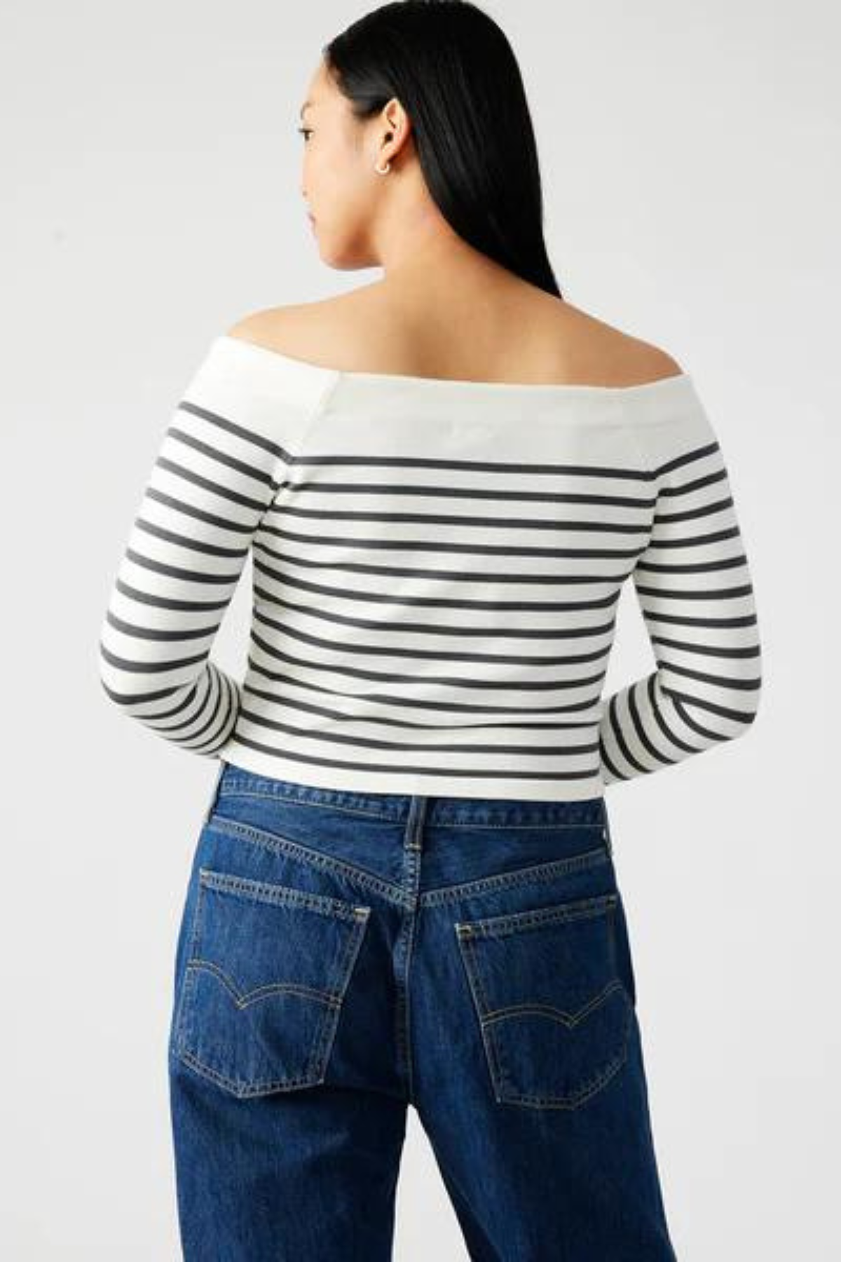 Ressi Sweater Ivory Stripe, Sweater by Steve Madden | LIT Boutique