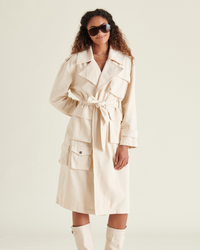 Thumbnail for Sunday Trench Antique White, Jacket by Steve Madden | LIT Boutique