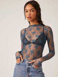 Thumbnail for Lady Lux Layering Top Night Swim, Long Blouse by Free People | LIT Boutique