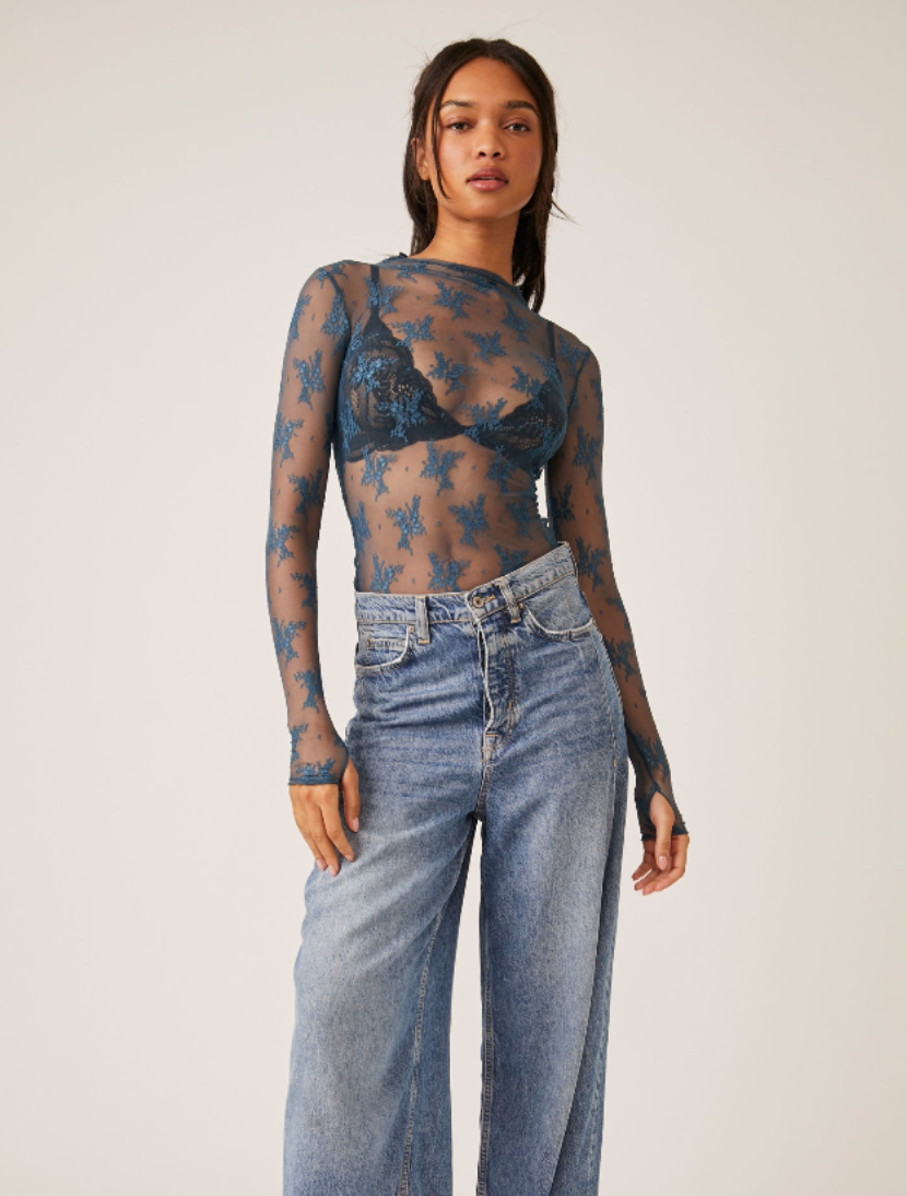 Lady Lux Layering Top Night Swim, Long Blouse by Free People | LIT Boutique