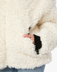 Thumbnail for Sherpa Hooded Jacket Ivory, Coat Jacket by We Wore What | LIT Boutique