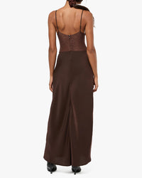 Thumbnail for Lace Slip Maxi Dress Brown