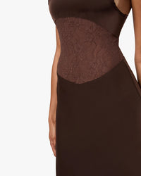 Thumbnail for Lace Slip Maxi Dress Brown