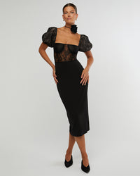 Thumbnail for Lovely Lace Underwire Corset Midi Dress, Mini Dress by We Wore What | LIT Boutique