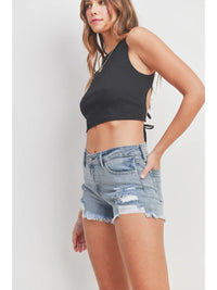 Thumbnail for Chill Out Low Rise Short Light Blue, Shorts by JUST BLACK | LIT Boutique