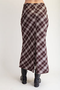 Thumbnail for Plaid Checker Midi Skirt, Midi Skirt by Edit By Nine | LIT Boutique