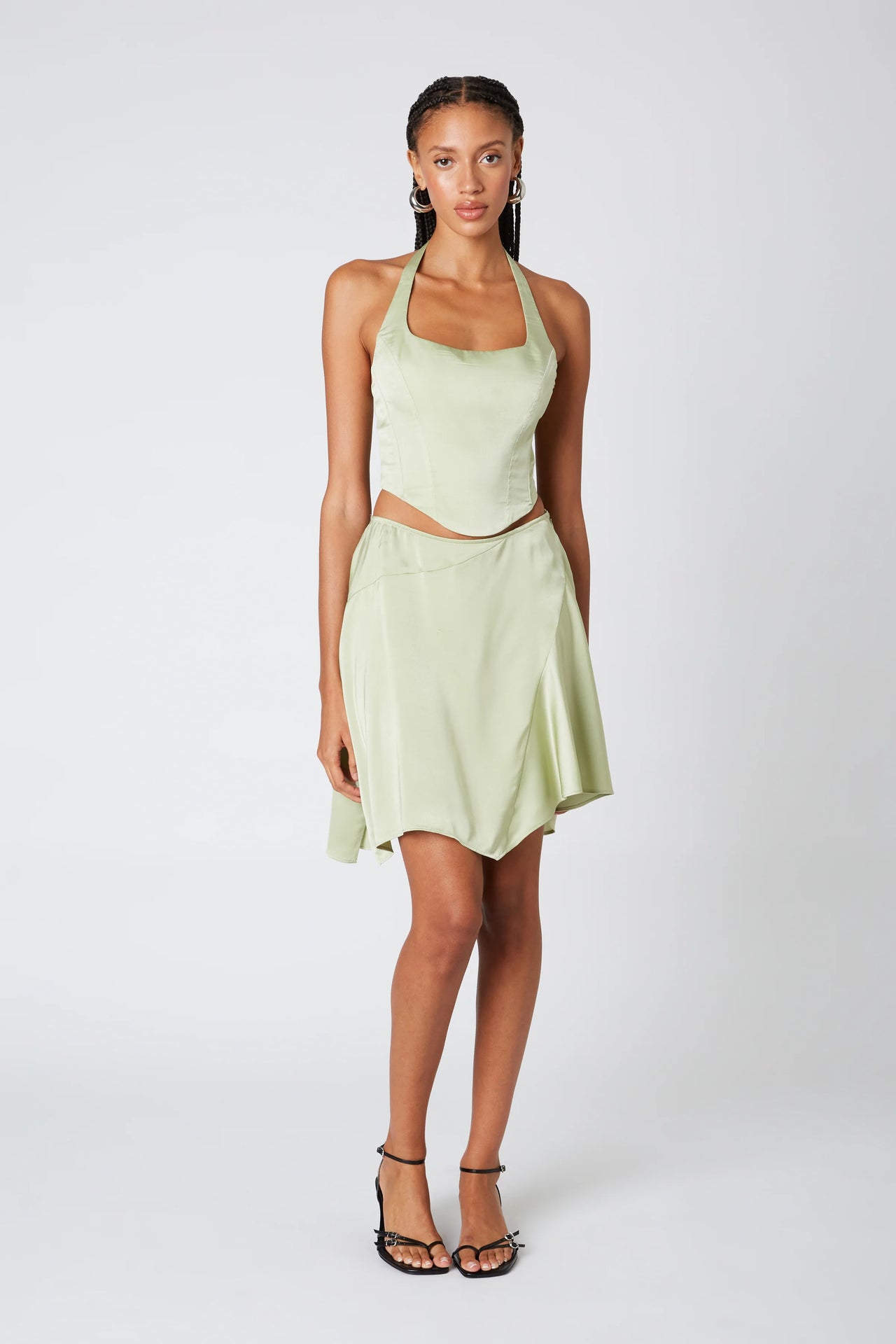 Anise Corset Light Green, Tank Blouse by NIA | LIT Boutique