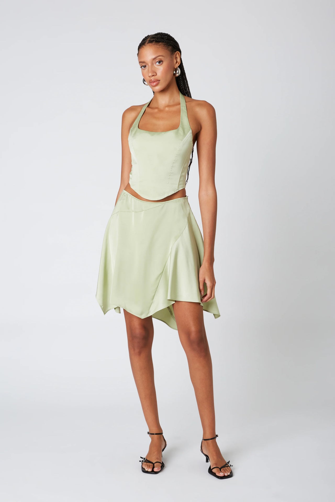 Anise Corset Light Green, Tank Blouse by NIA | LIT Boutique