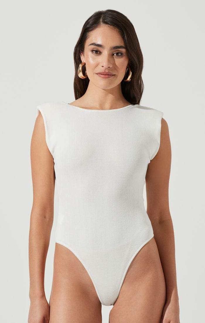 Santa Fe Bodysuit White, Bodysuit Blouse by ASTR | LIT Boutique
