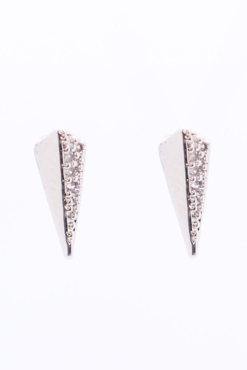 Diamond Studs Silver, Earring Jewelry by B.b.Lila | LIT Boutique