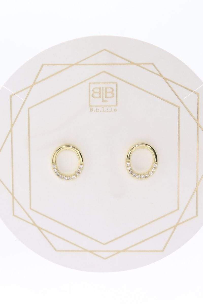Elle Studs Gold, Earring Jewelry by B.b.Lila | LIT Boutique