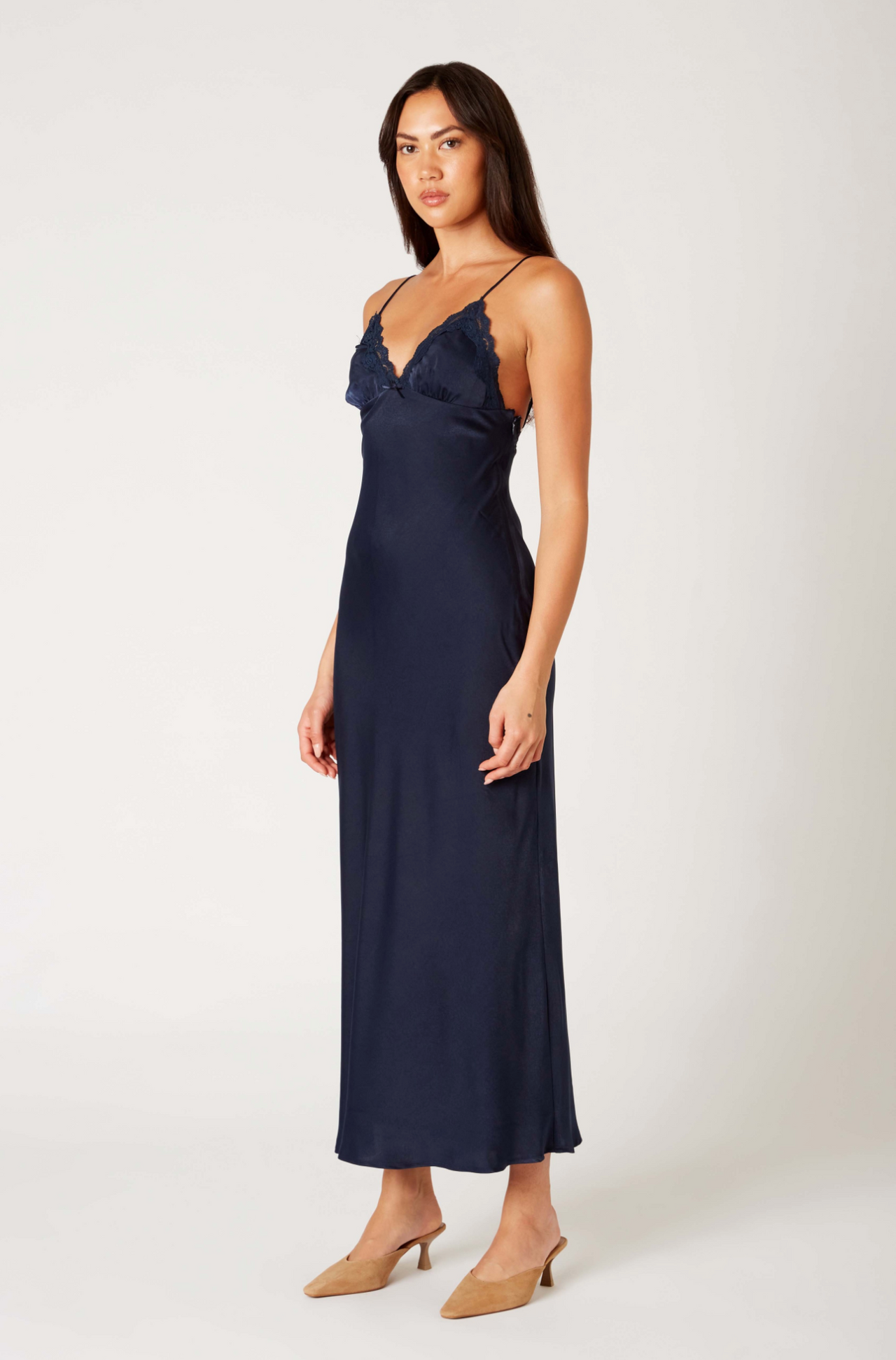 Jasmine Dress Navy Blue, Maxi Dress by NIA | LIT Boutique