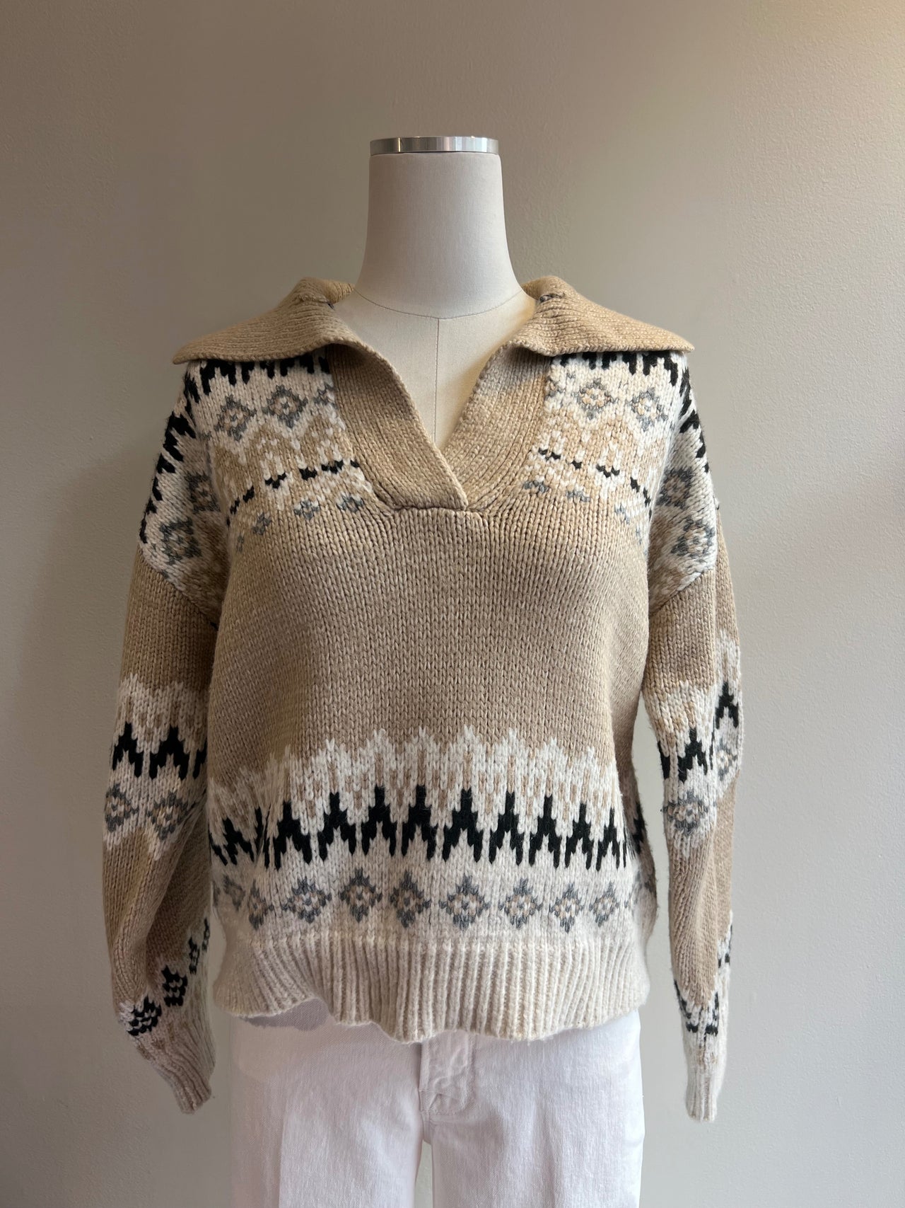 By The Fire Sweater Tan, Sweater by RD Style | LIT Boutique