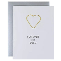 Thumbnail for Forever and Ever Heart Paper Clip Letterpress Greeting Card, Paper Gift by Chez Gagne | LIT Boutique