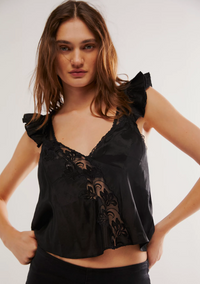 Thumbnail for Harmony Lace Tank Black, Tank Blouse by Free People | LIT Boutique