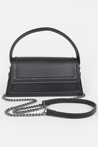 Thumbnail for Black Vegan Leather Purse with Chain, Daytime Bag by H&D Accessories | LIT Boutique