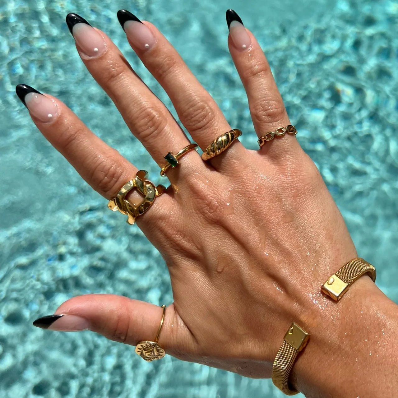 Brooklyn Chain Ring, Ring Jewelry by Ellie Vail | LIT Boutique