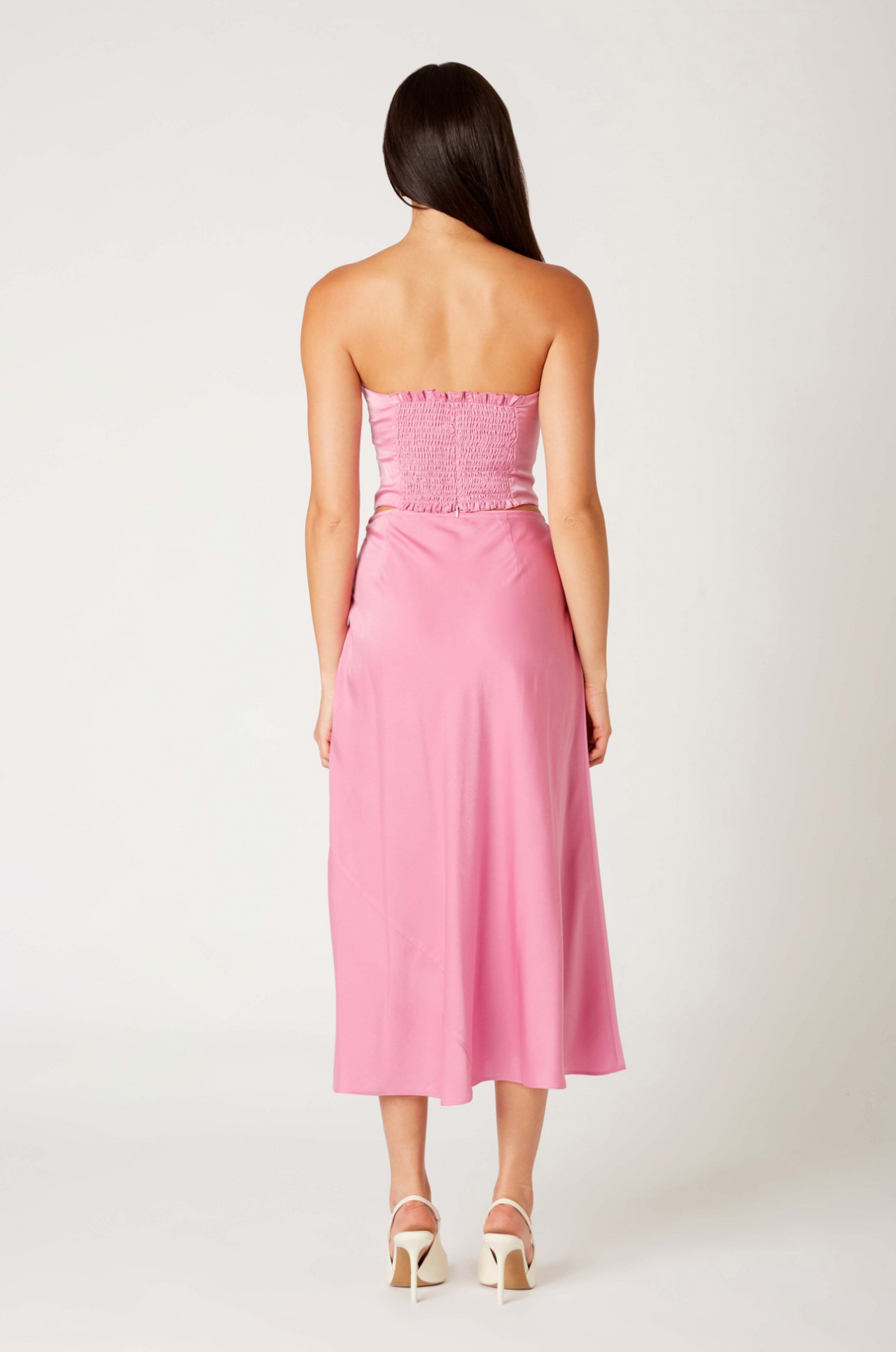 Lucas Corset Midi Dress Pink, Midi Dress by NIA | LIT Boutique