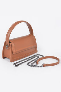 Thumbnail for Camel Vegan Leather Purse with Chain, Daytime Bag by H&D Accessories | LIT Boutique