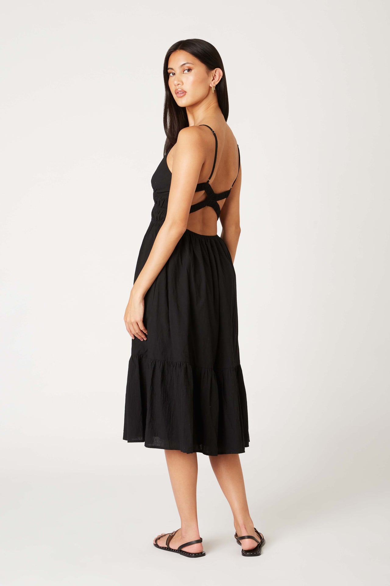 Take It Easy Midi Dress Black, Midi Dress by Cotton Candy | LIT Boutique