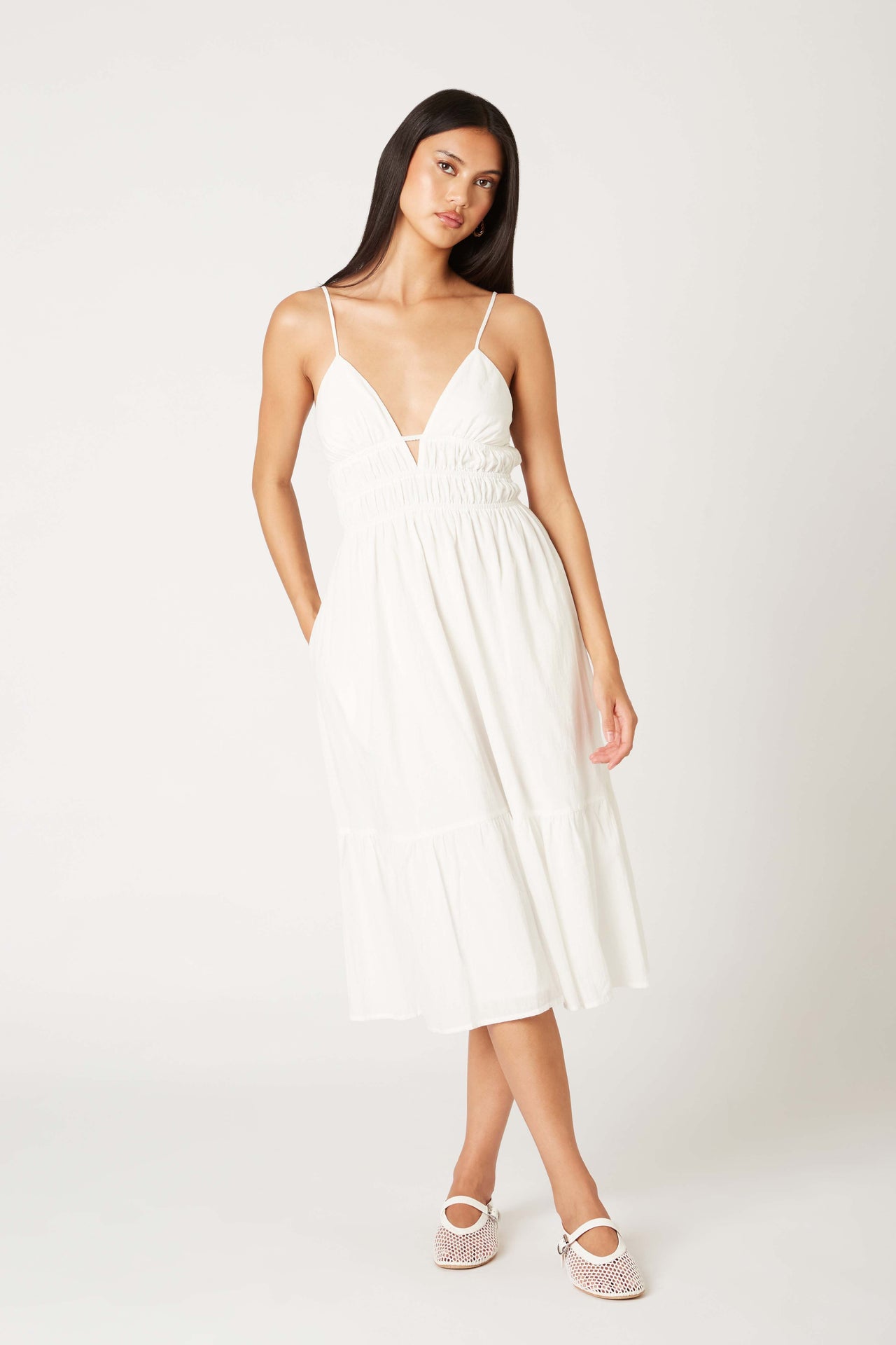 Take It Easy Midi Dress White, Midi Dress by Cotton Candy | LIT Boutique